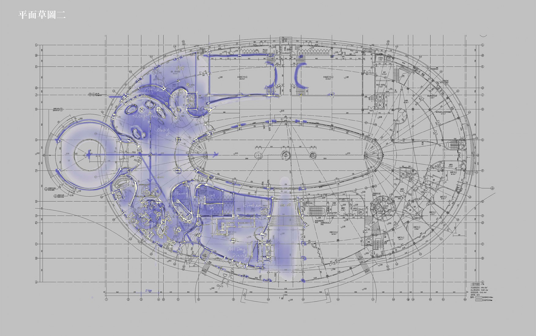 Floor plan - diagram. DongFengYun Hotel Mi'Le — MGallery by Luo Xu + CCD.