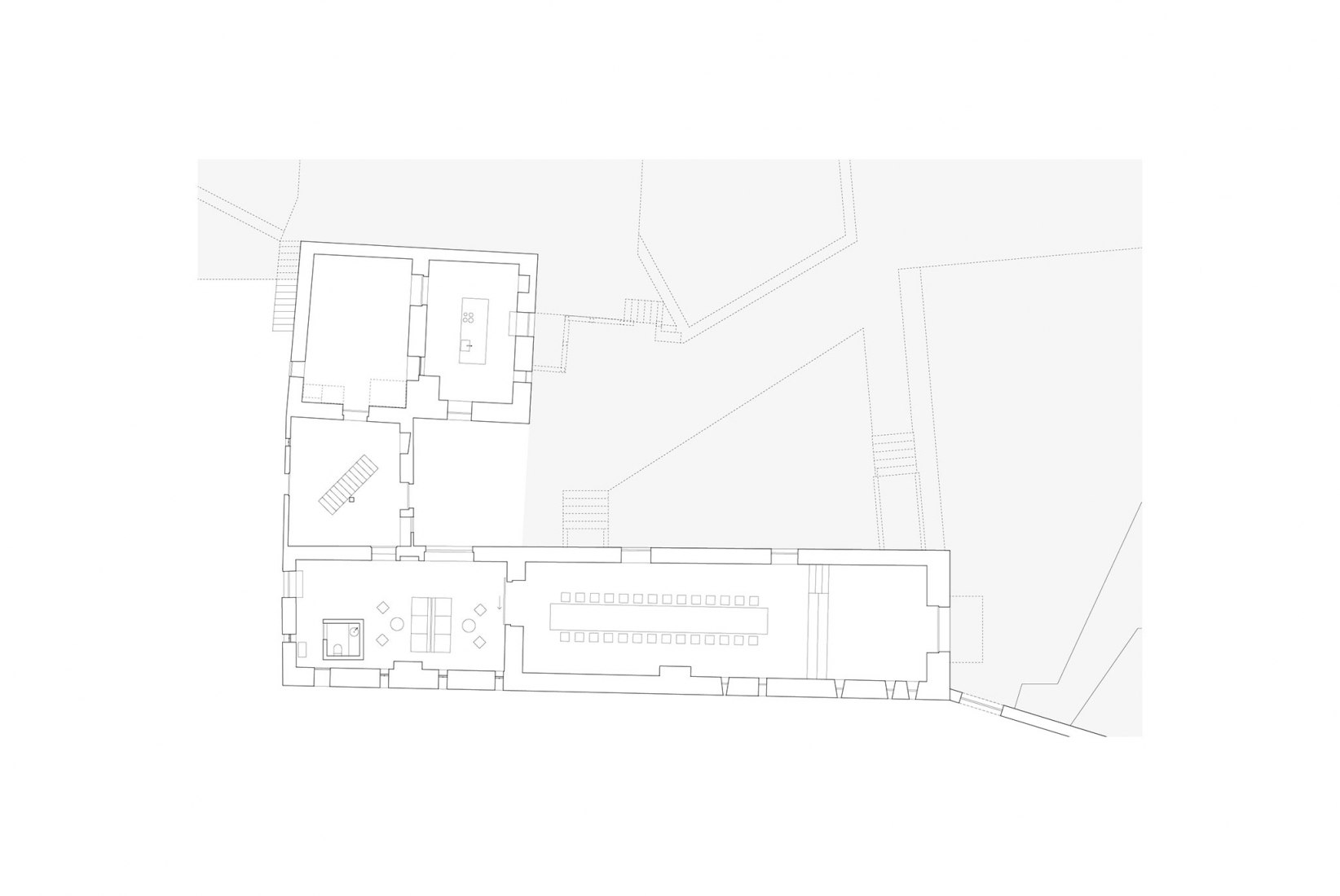 Basement floor. Zebros country house by M-AO.