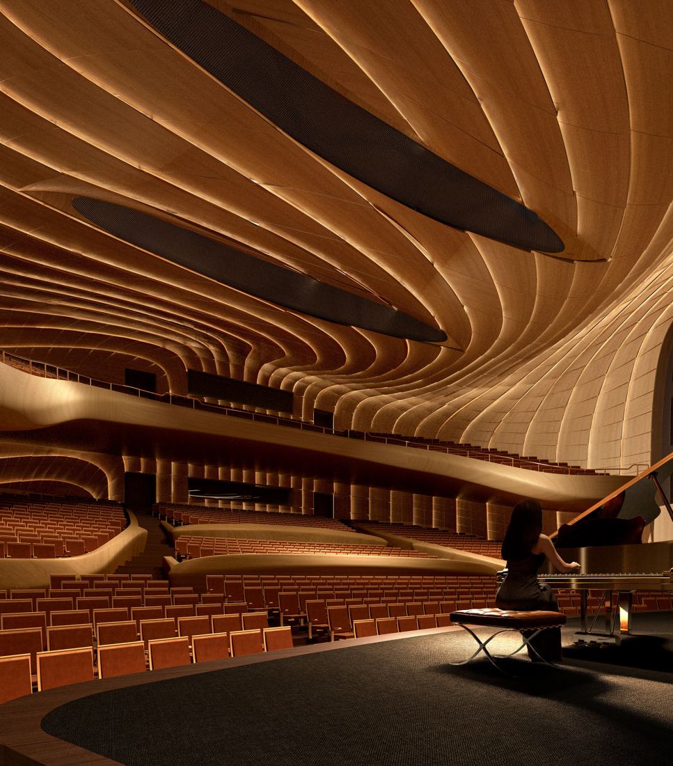 Anji Culture and Art Center by MAD Architects. Renderings by MAD Architects