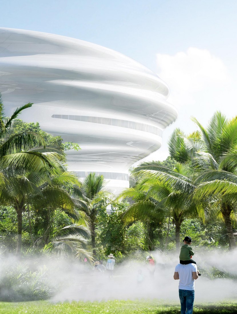 Hainan Science and Technology Museum by MAD. Rendering by MAD