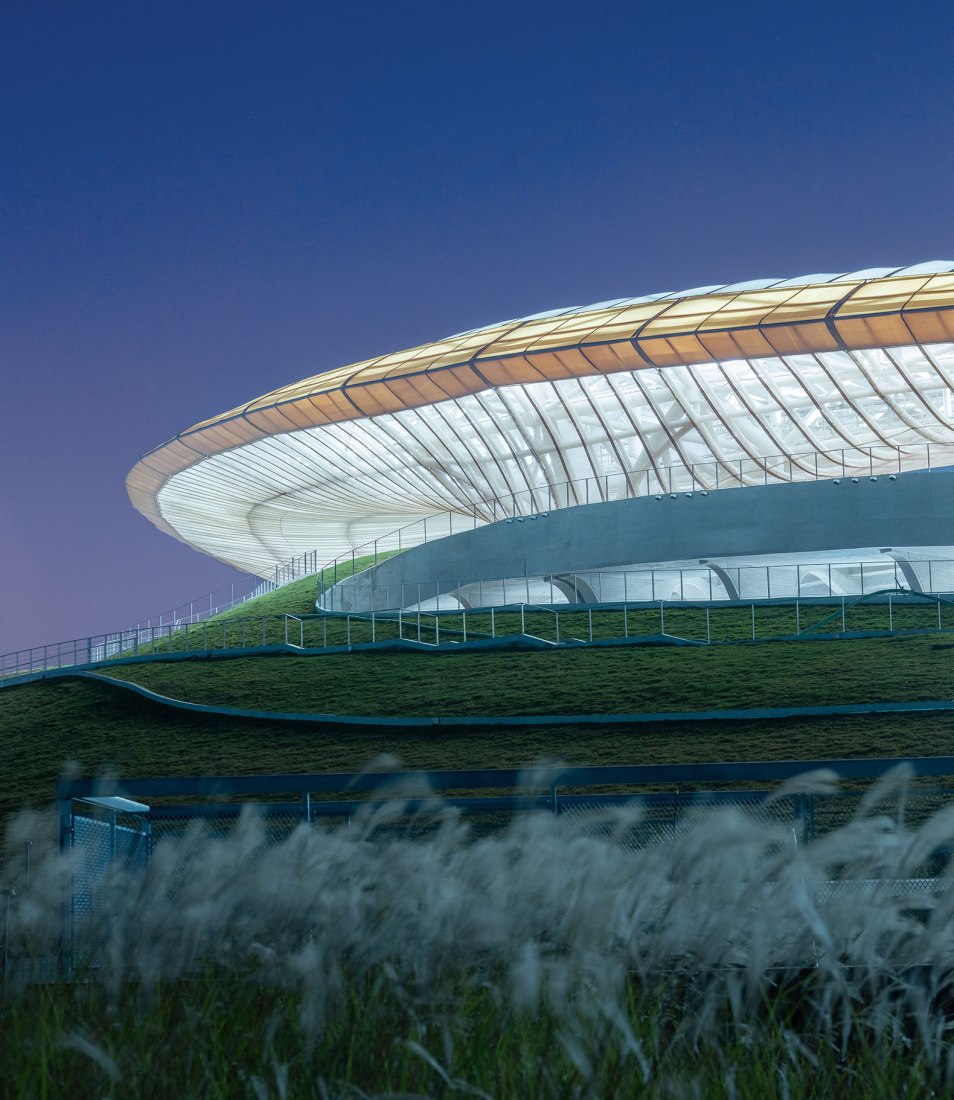 Quzhou Sports Center by MAD Architects. Photogragph by Aogvision. Courtesy of MAD Architects.