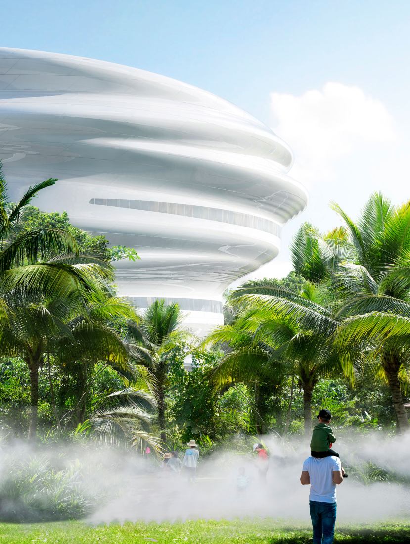 Rendering. The Hainan Science Museum by Ma Yansong/MAD Architects.