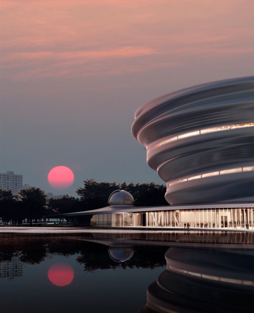 Rendering. The Hainan Science Museum by Ma Yansong/MAD Architects.