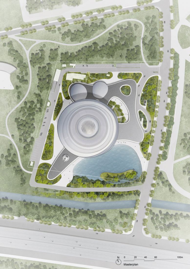 Site plan. The Hainan Science Museum by Ma Yansong/MAD Architects.