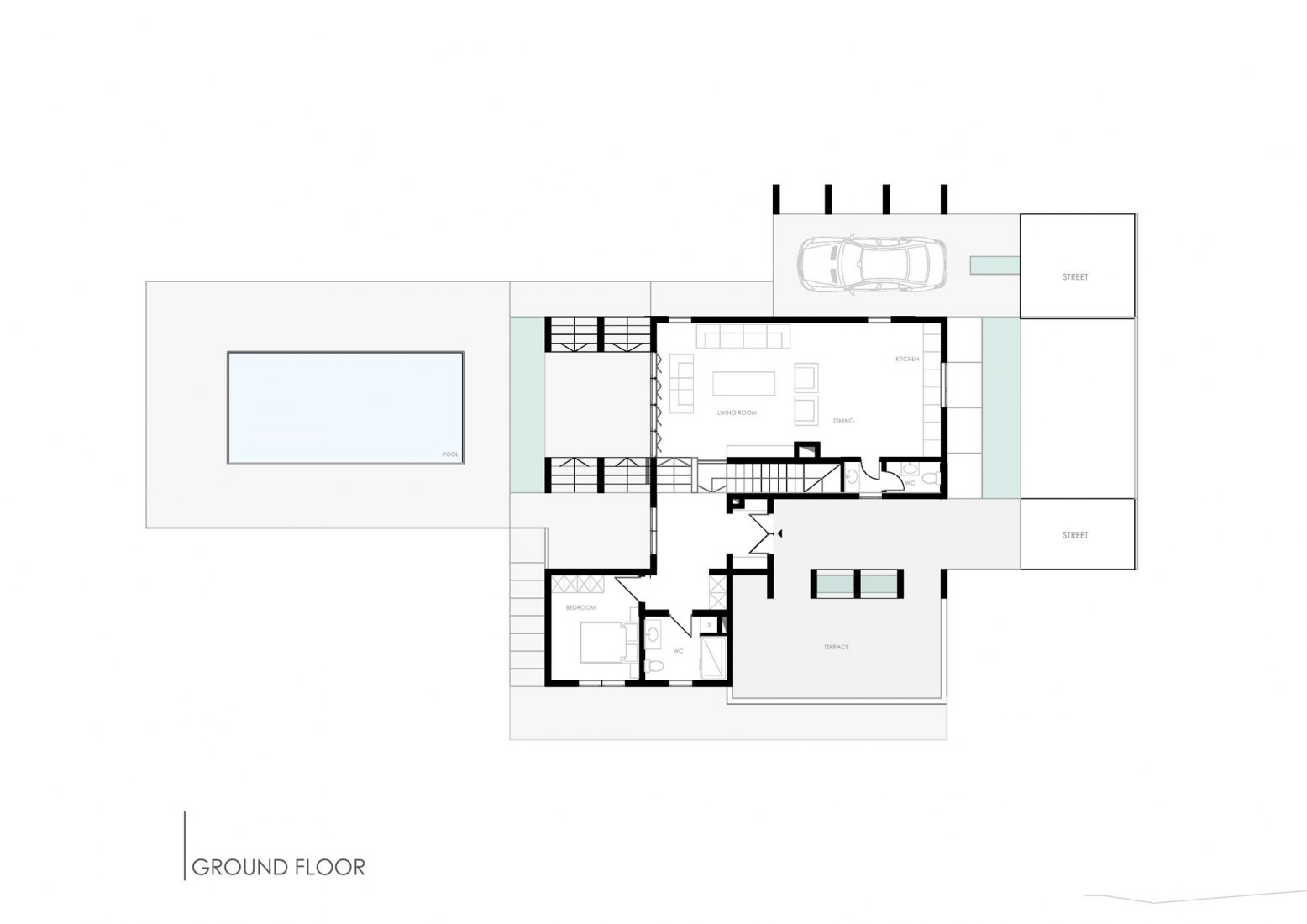 Planta baja. La Casa de la Colina por Maden Group