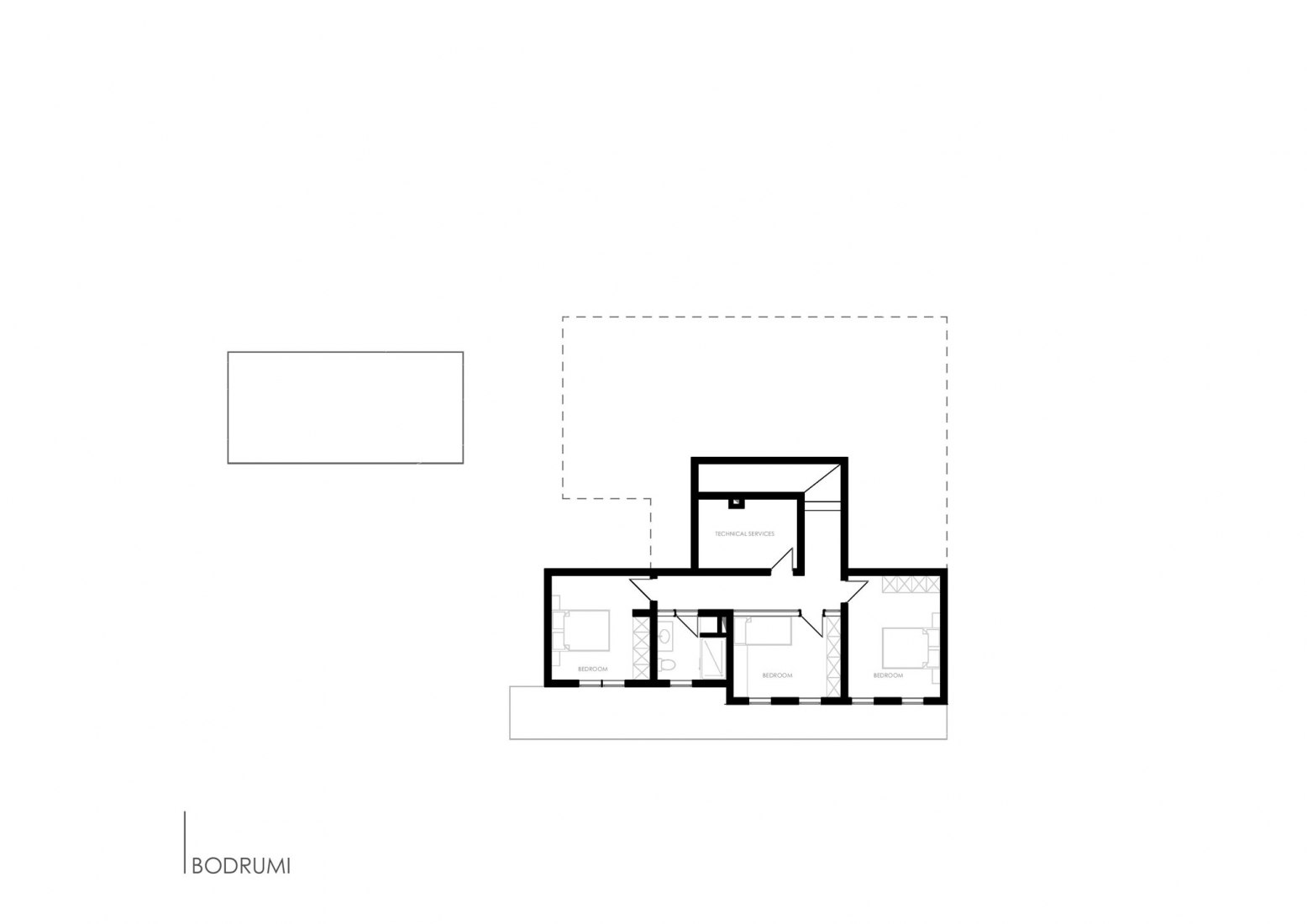 Planta de subsuelo. La Casa de la Colina por Maden Group