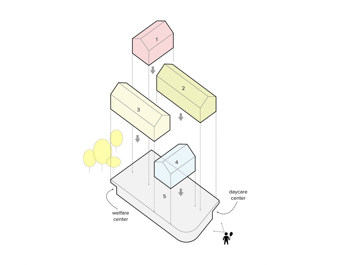 Diagram. Maebong Daycare Center by Daniel Valle Architects
