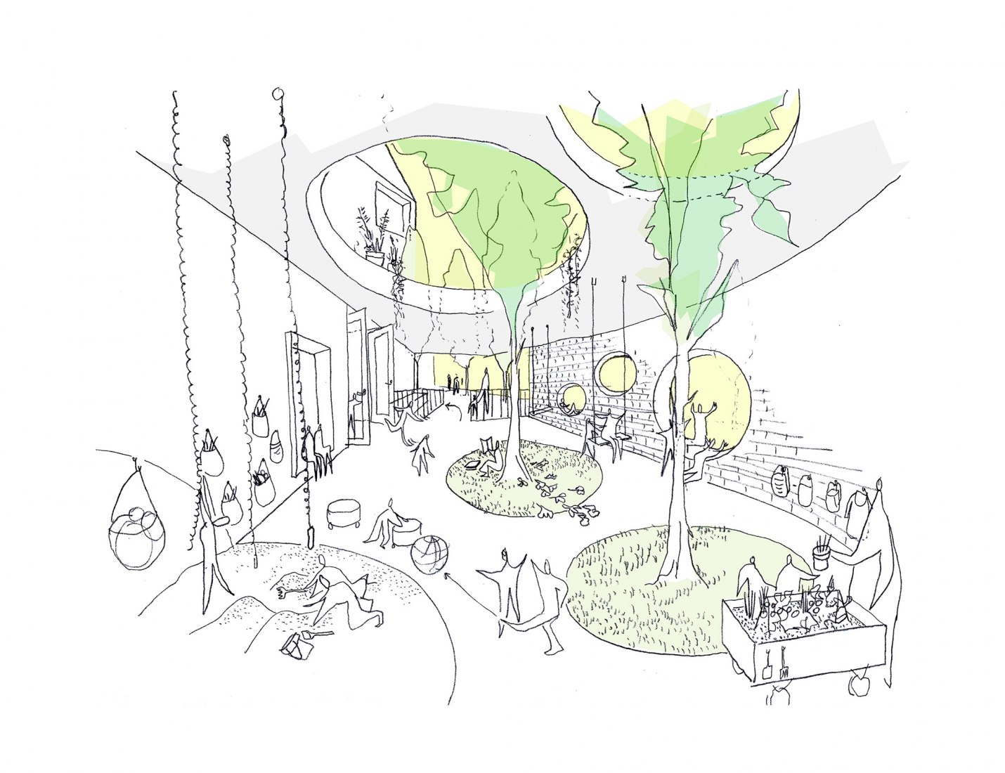 Sketch. Maebong Daycare Center by Daniel Valle Architects