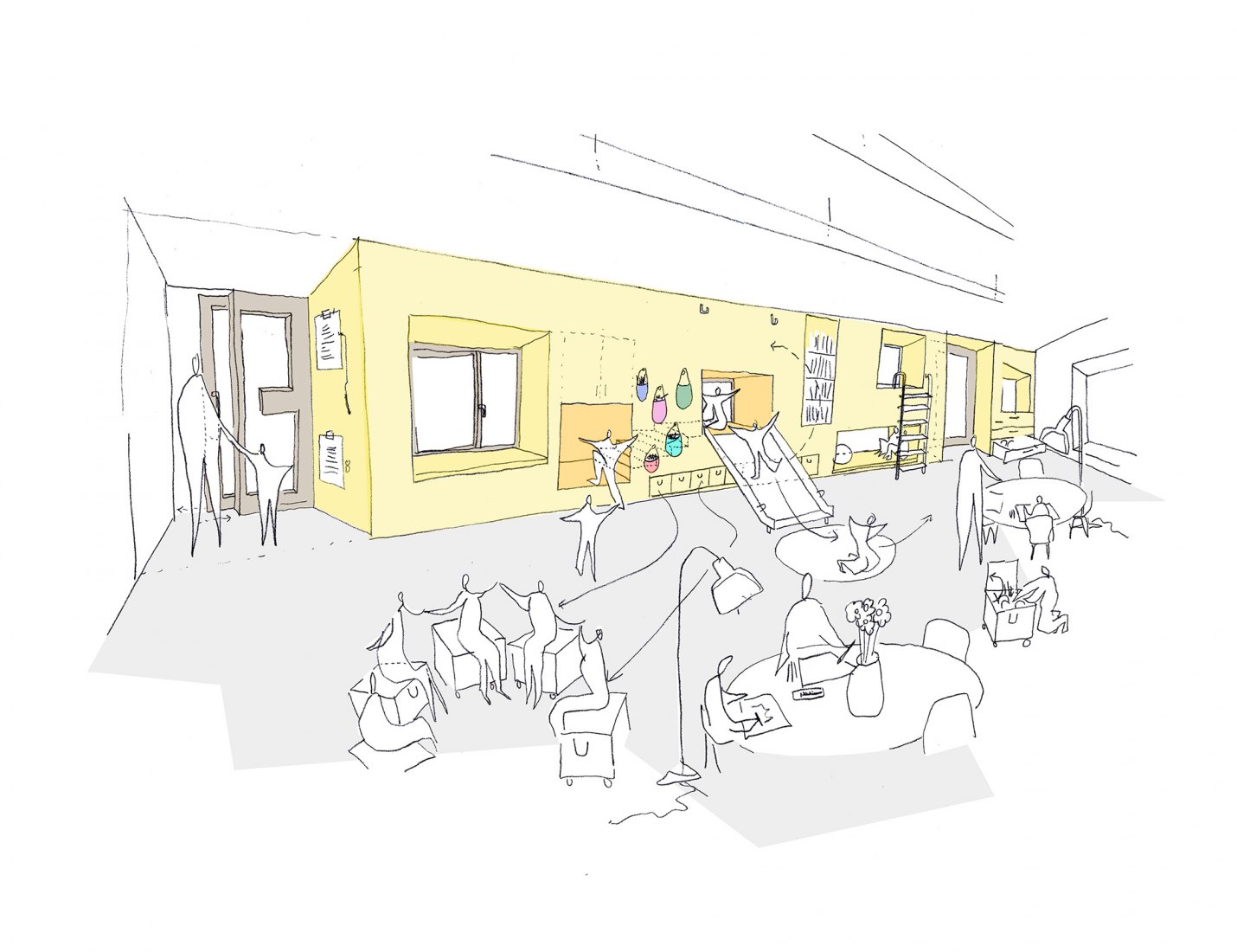 Sketch. Maebong Daycare Center by Daniel Valle Architects