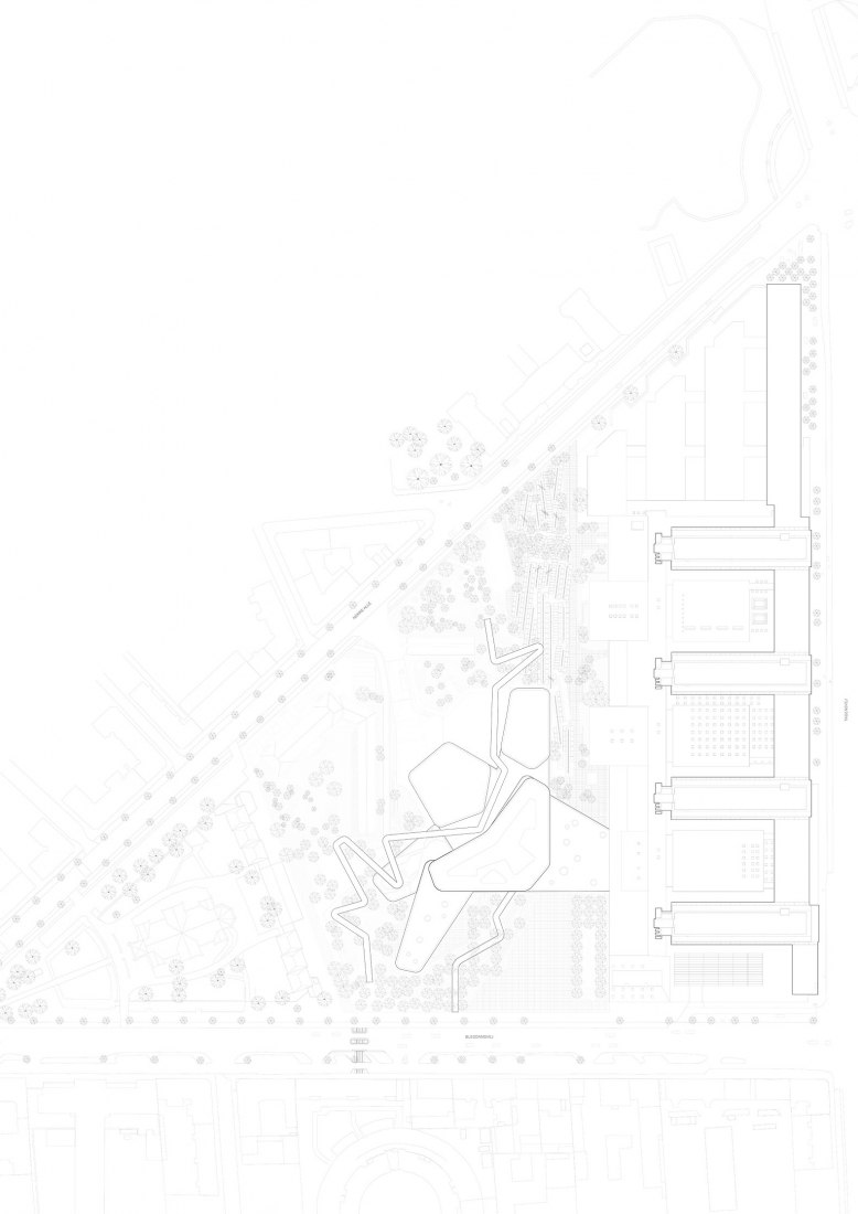 Site plan. The Maersk Tower by C.F. Møller Architects. 