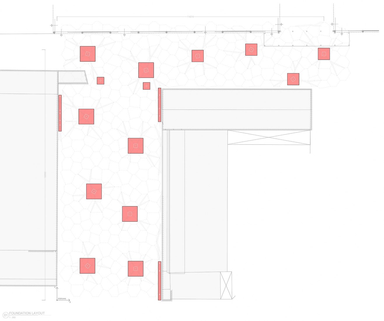 Foundation Layout. New Entrance Re Teodorico by Massimo Maffeis.