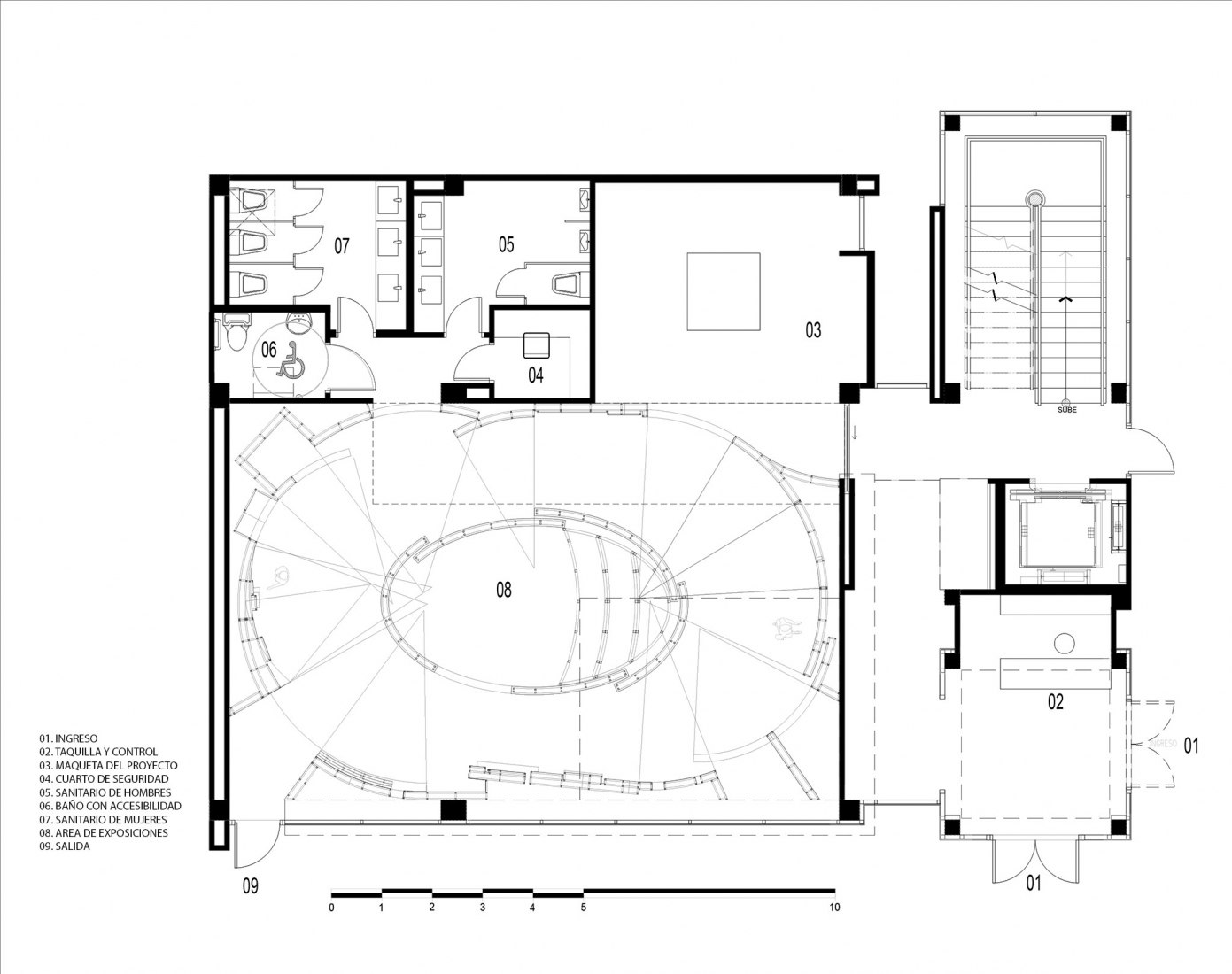 Ground floor plan. Museum of Freedom and Human Rights by Mallol Arquitectos.