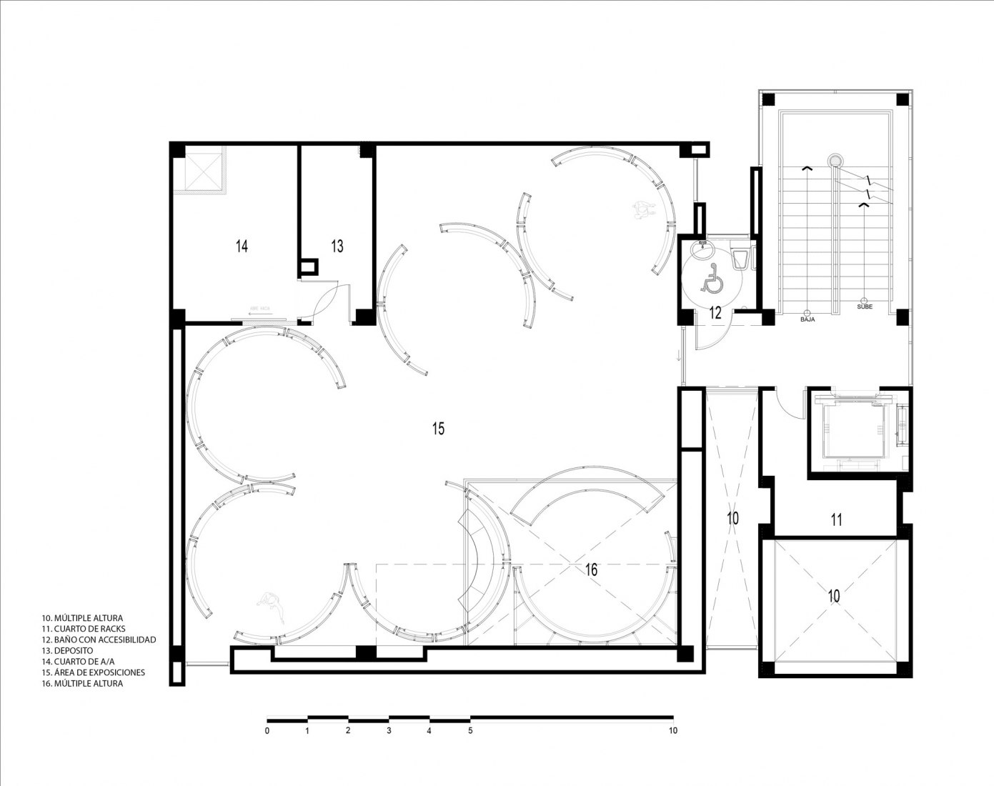 First floor plan. Museum of Freedom and Human Rights by Mallol Arquitectos.