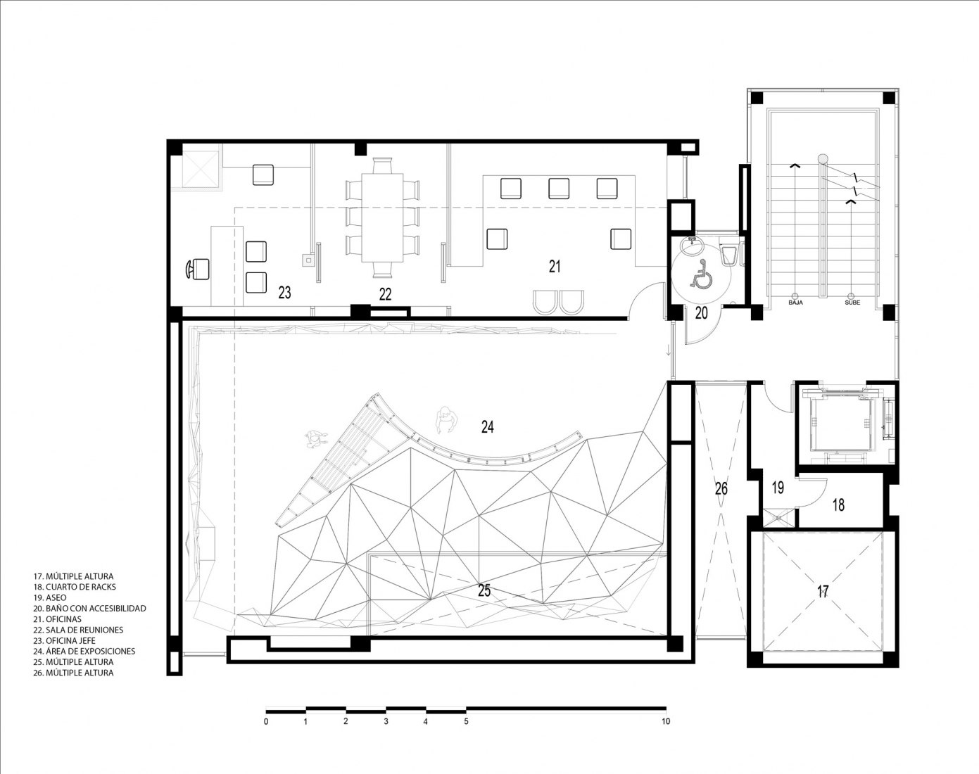 Second floor plan. Museum of Freedom and Human Rights by Mallol Arquitectos.