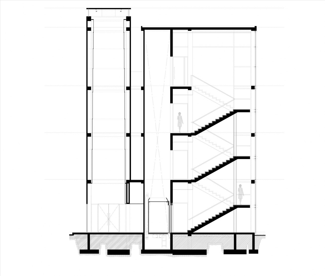 Section. Museum of Freedom and Human Rights by Mallol Arquitectos.