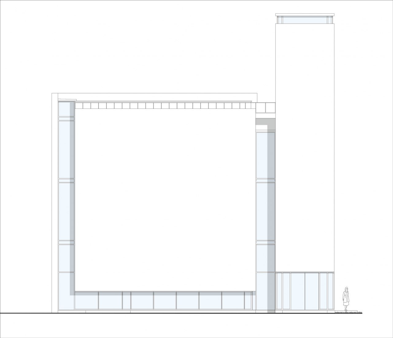 Elevation. Museum of Freedom and Human Rights by Mallol Arquitectos.