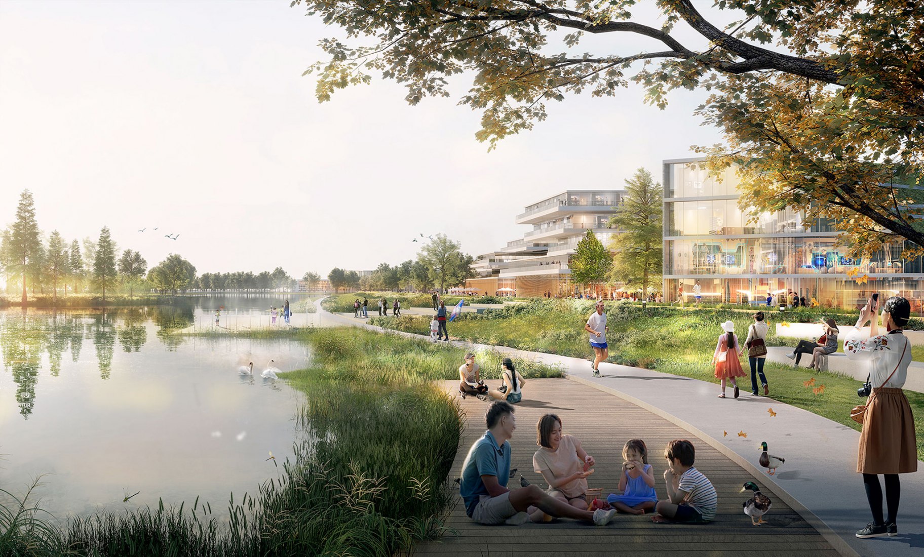 Rendering. Xiakewan Science City development by Mandaworks and UPDIS