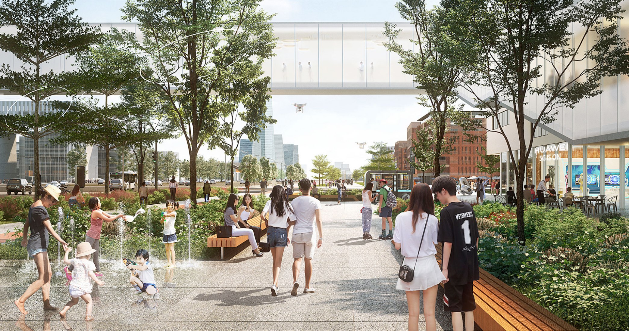 Rendering. Xiakewan Science City development by Mandaworks and UPDIS