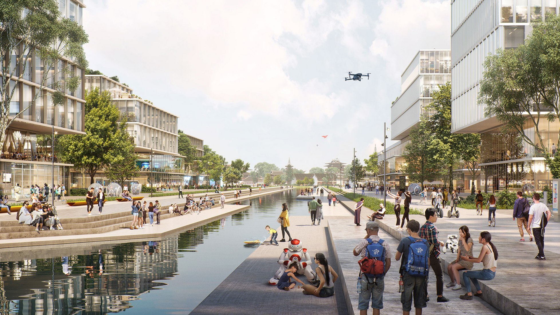 Rendering. Xiakewan Science City development by Mandaworks and UPDIS