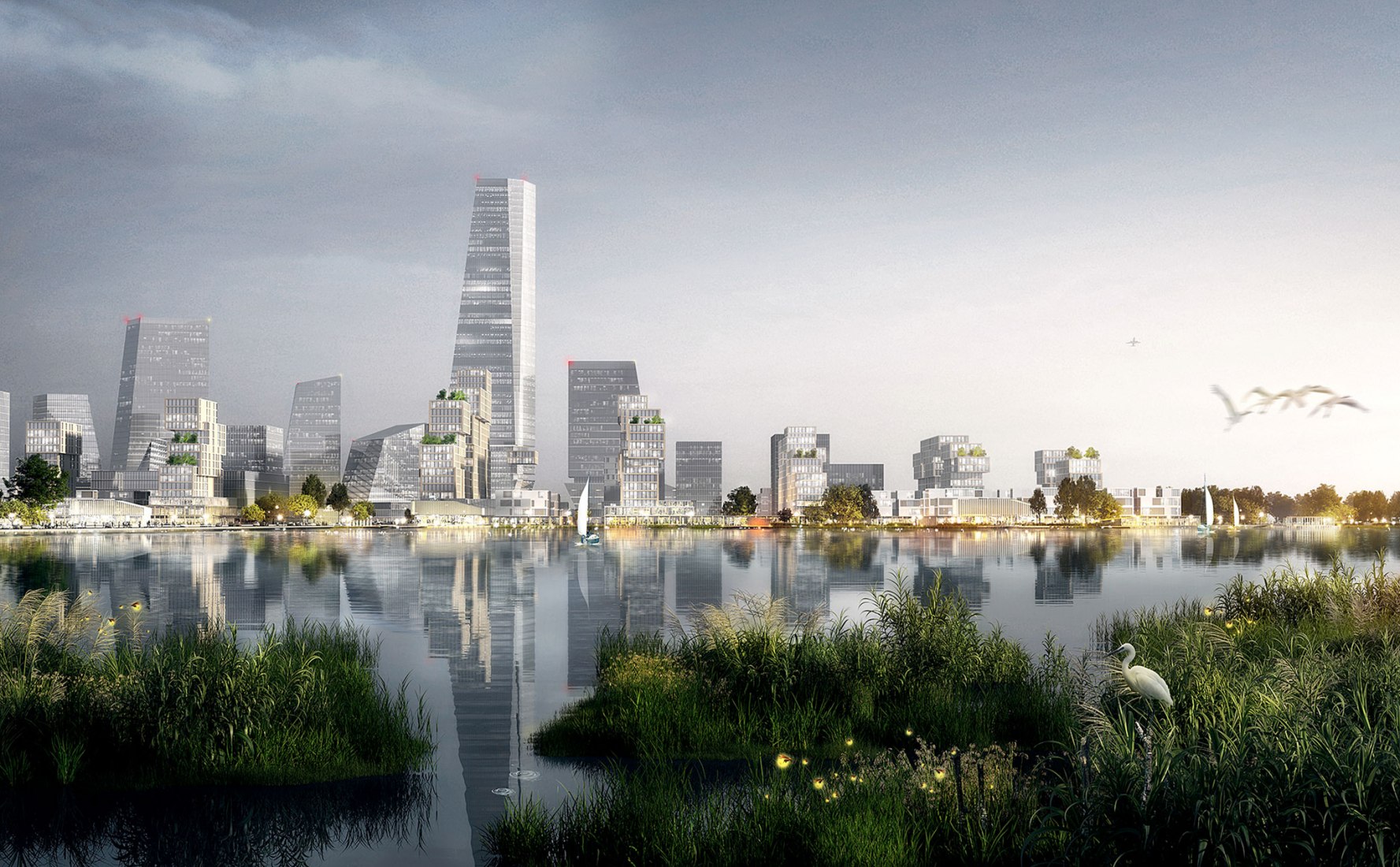 Rendering. Xiakewan Science City development by Mandaworks and UPDIS