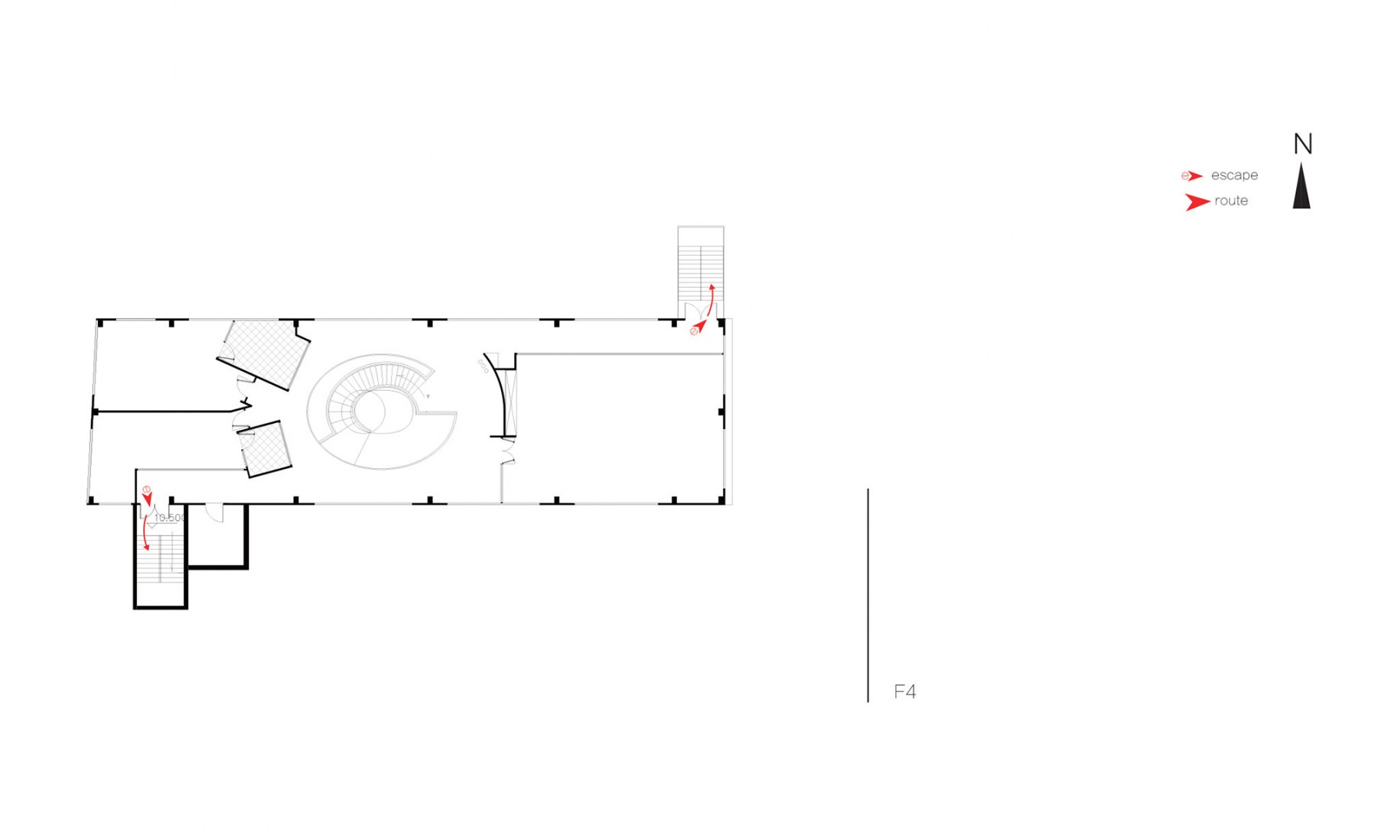 Plano cuarta planta. Mandela Co-Working por RoarcRenew. Cortesía de RoarcRenew