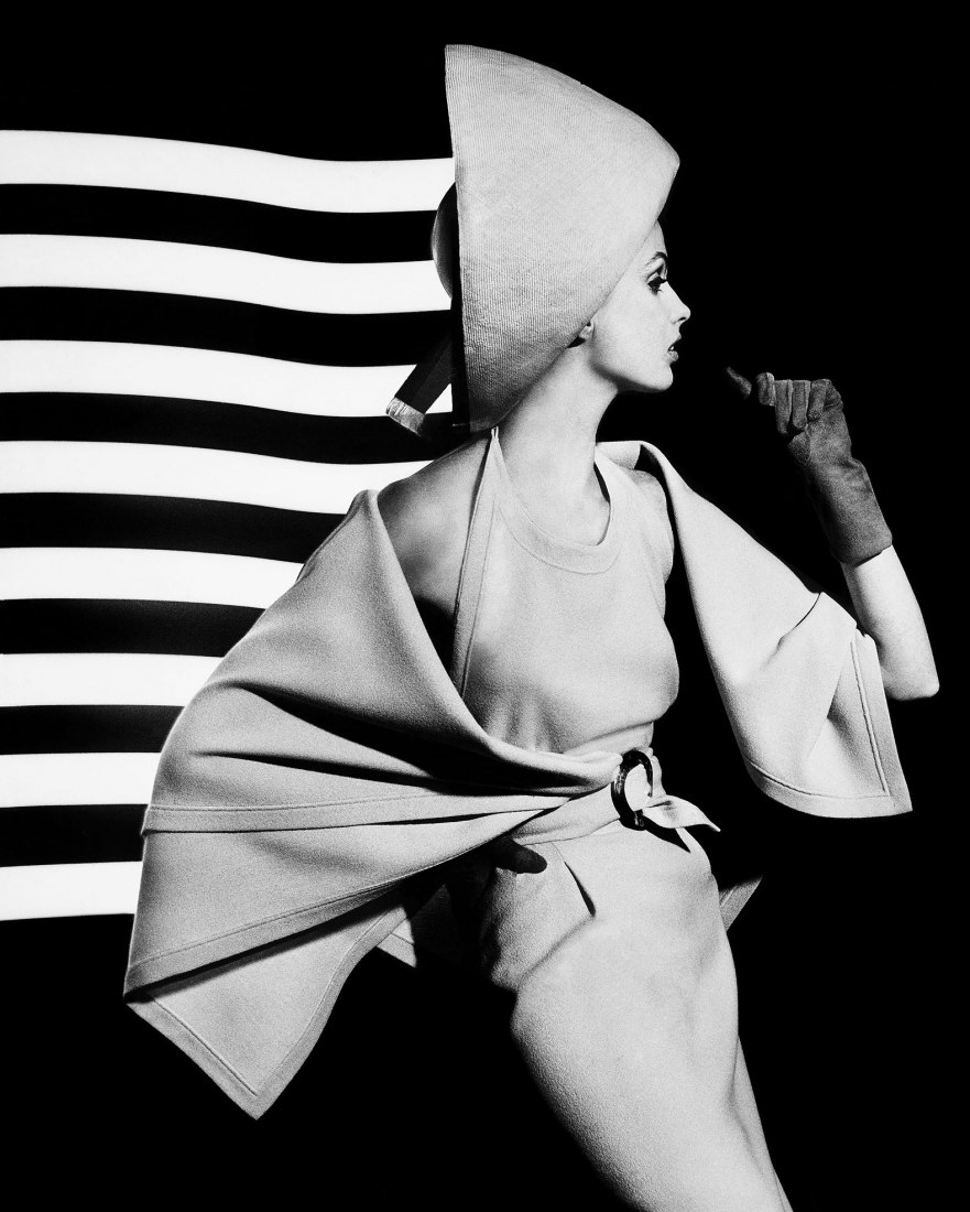 Dorothy + white light stripes, Paris 1962.
