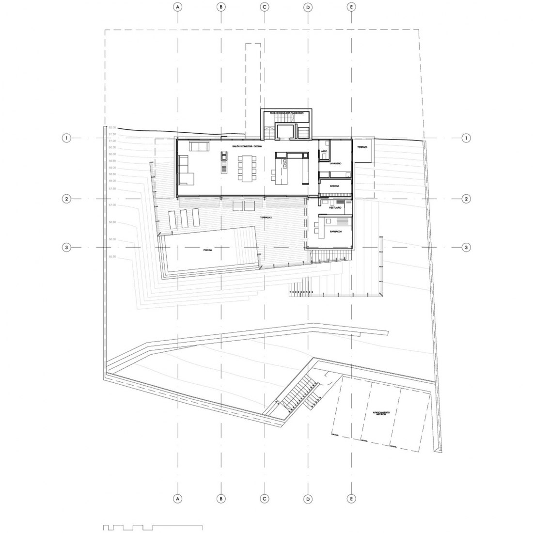 Plan 3. El bosque 161, a single-family housing project by Mano de Santo. Courtesy by Mano de Santo