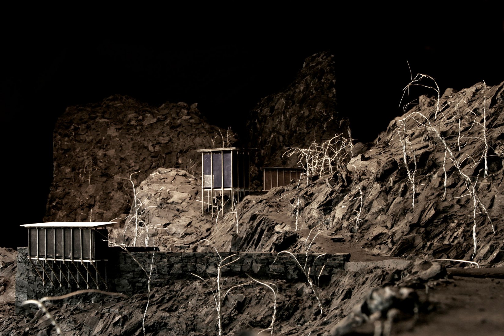 Maqueta de estudio para el Museo del Zinc Allmannajuvet, Sauda, ​​Noruega. Fotografía de Atelier Peter Zumthor.