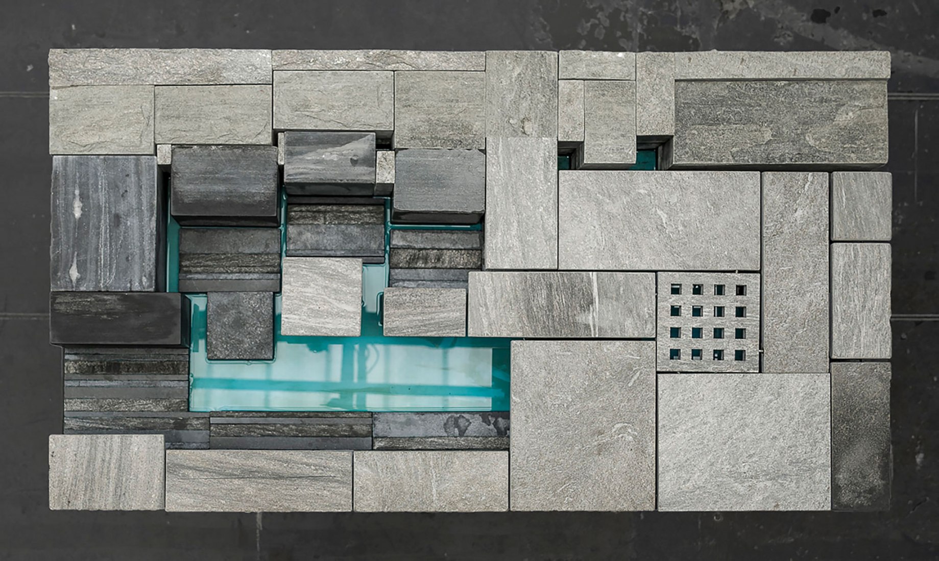 Maqueta de trabajo de las Termas de Vals, Suiza. Fotografía por Atelier Peter Zumthor.