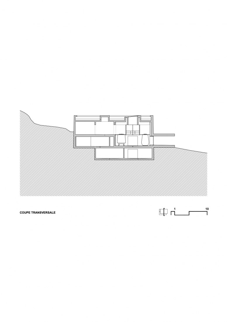 Sección. Les Davids por Atelier Marc Barani.loor plan. Les Davids by Atelier Marc Barani.