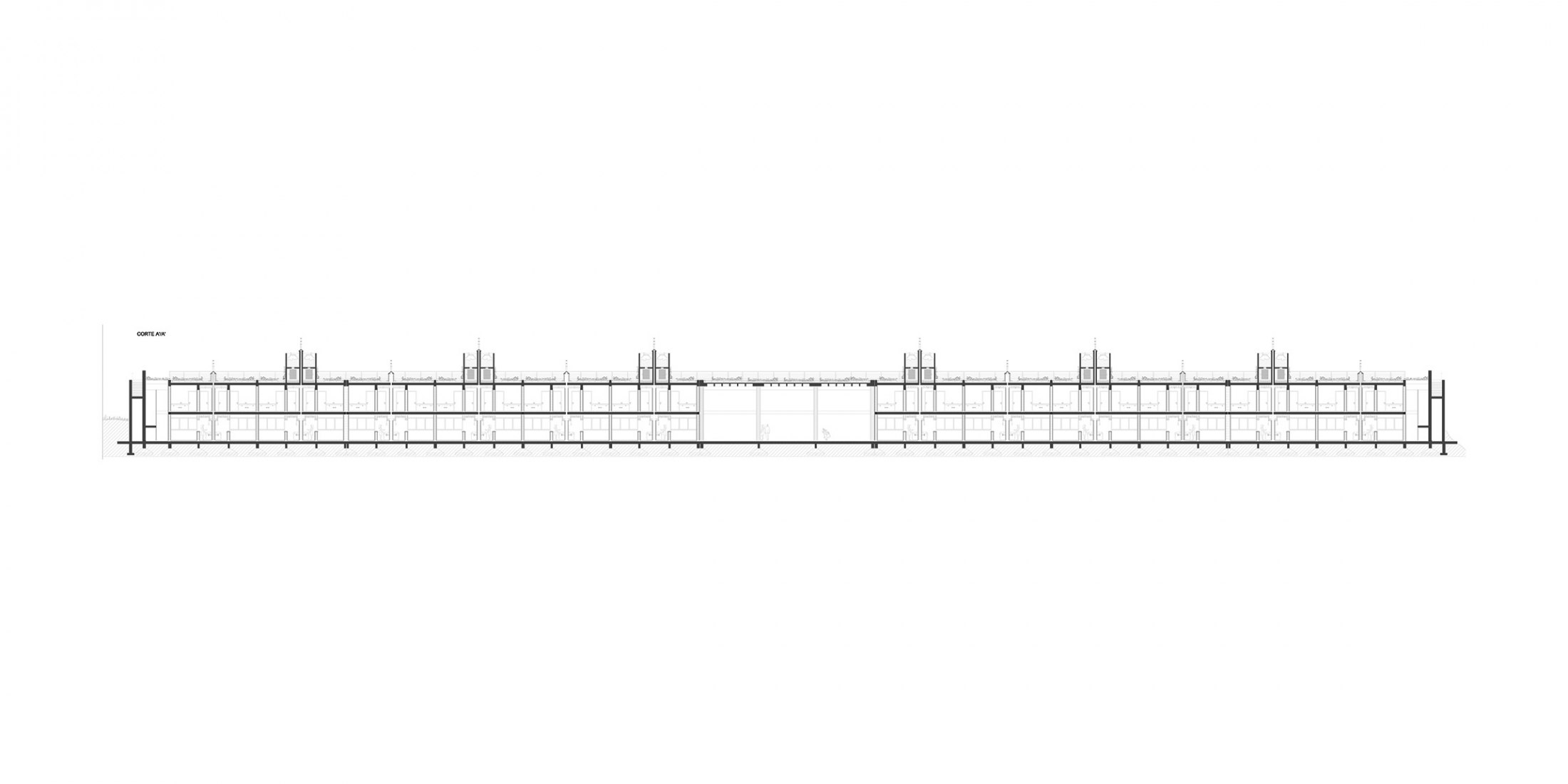 Section B block. UNL-ATE University Residency Complex by Marcelo Saba.