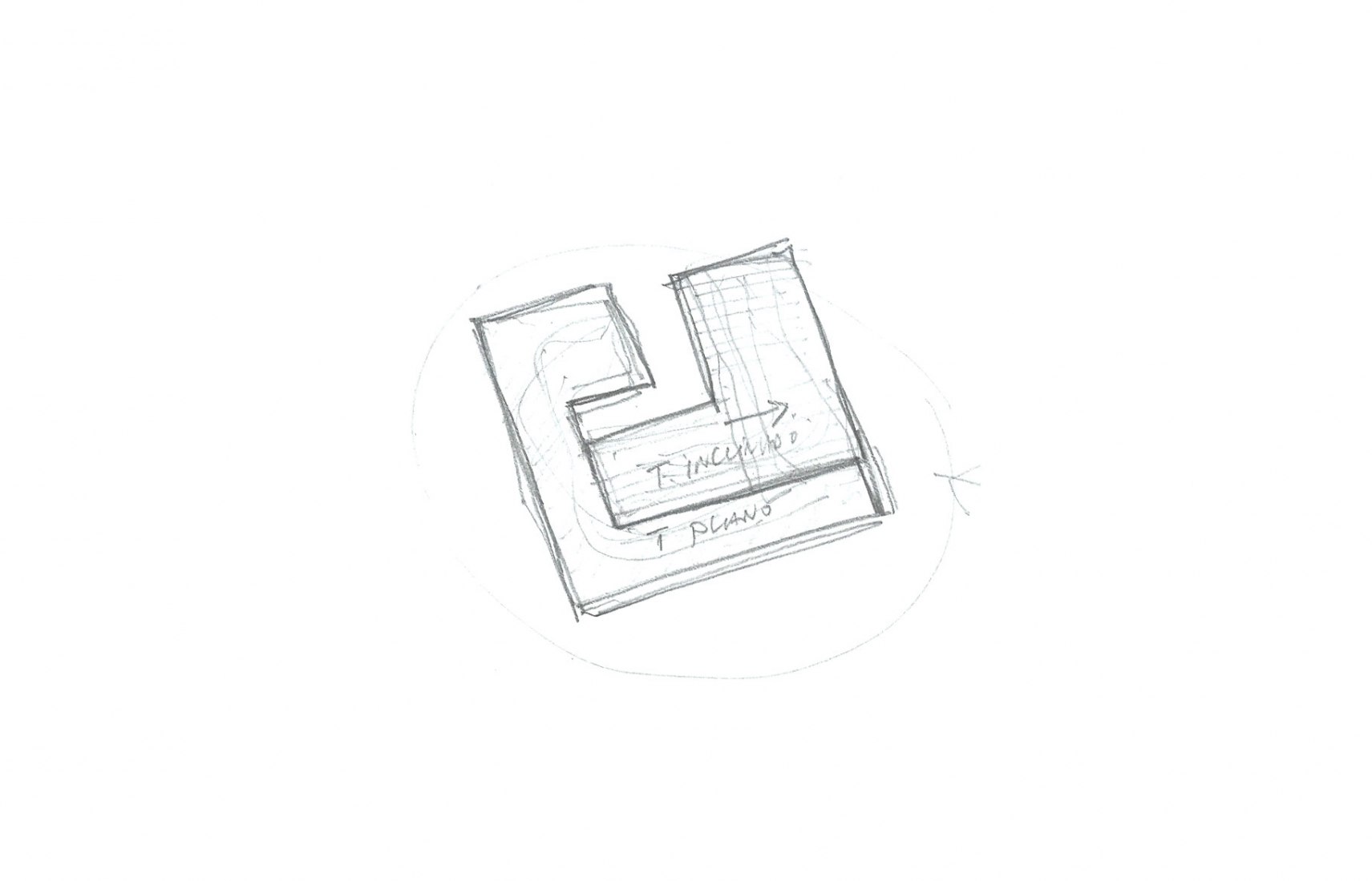 Sketch. House in San Marino, Funes Hills by Mariel Suárez