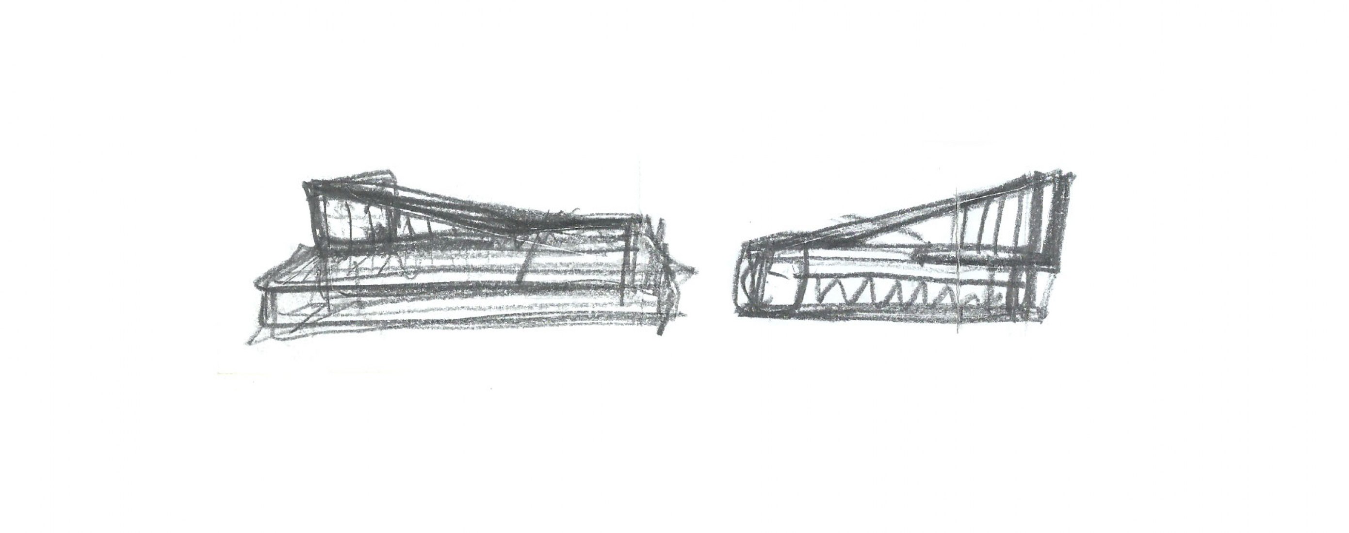 Sketch. House in San Marino, Funes Hills by Mariel Suárez