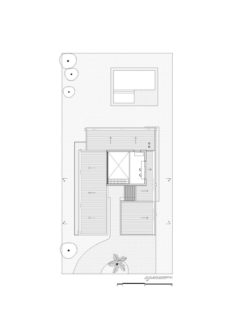 Sketch. House in San Marino, Funes Hills by Mariel Suárez