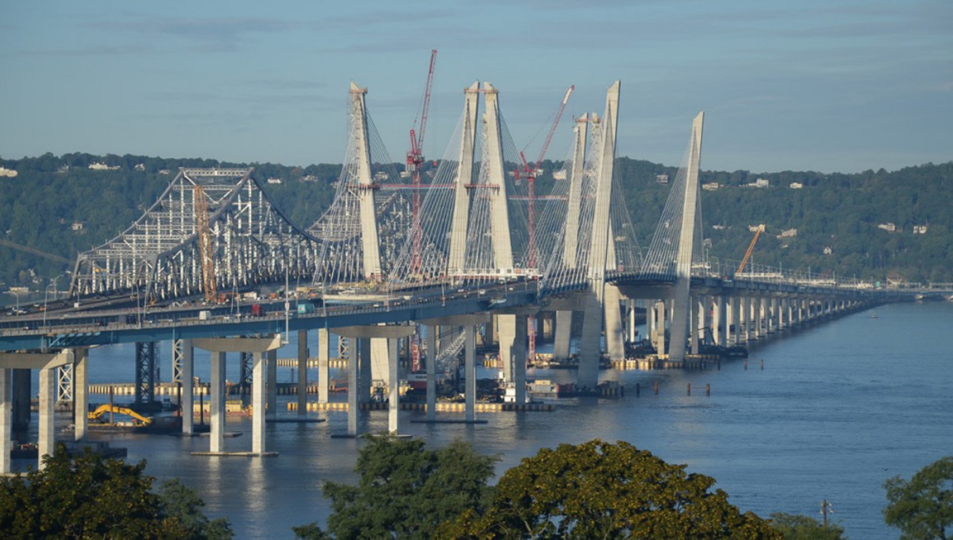 Accelerated Bridge Construction Commendation. Mario Cuomo Bridge, Tarrytown, NY. Prize Bridge Awards photo, courtesy of NSBA