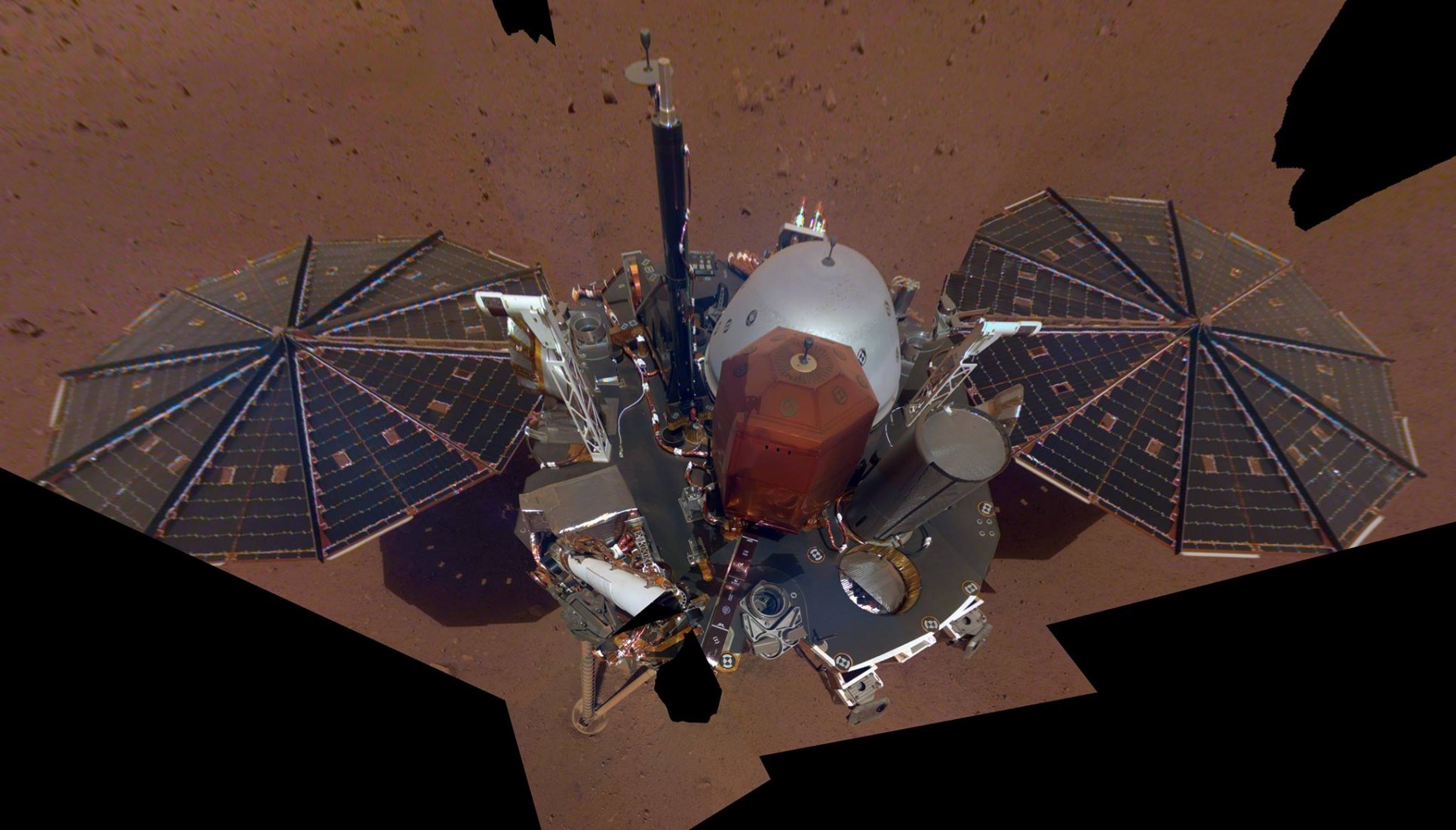 InSight Collecting Mars Weather Data. Image courtesy of NASA
