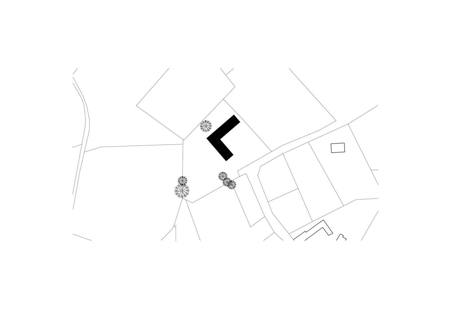 Plano de situación. Villa V por Martens Van Caimere Architecten