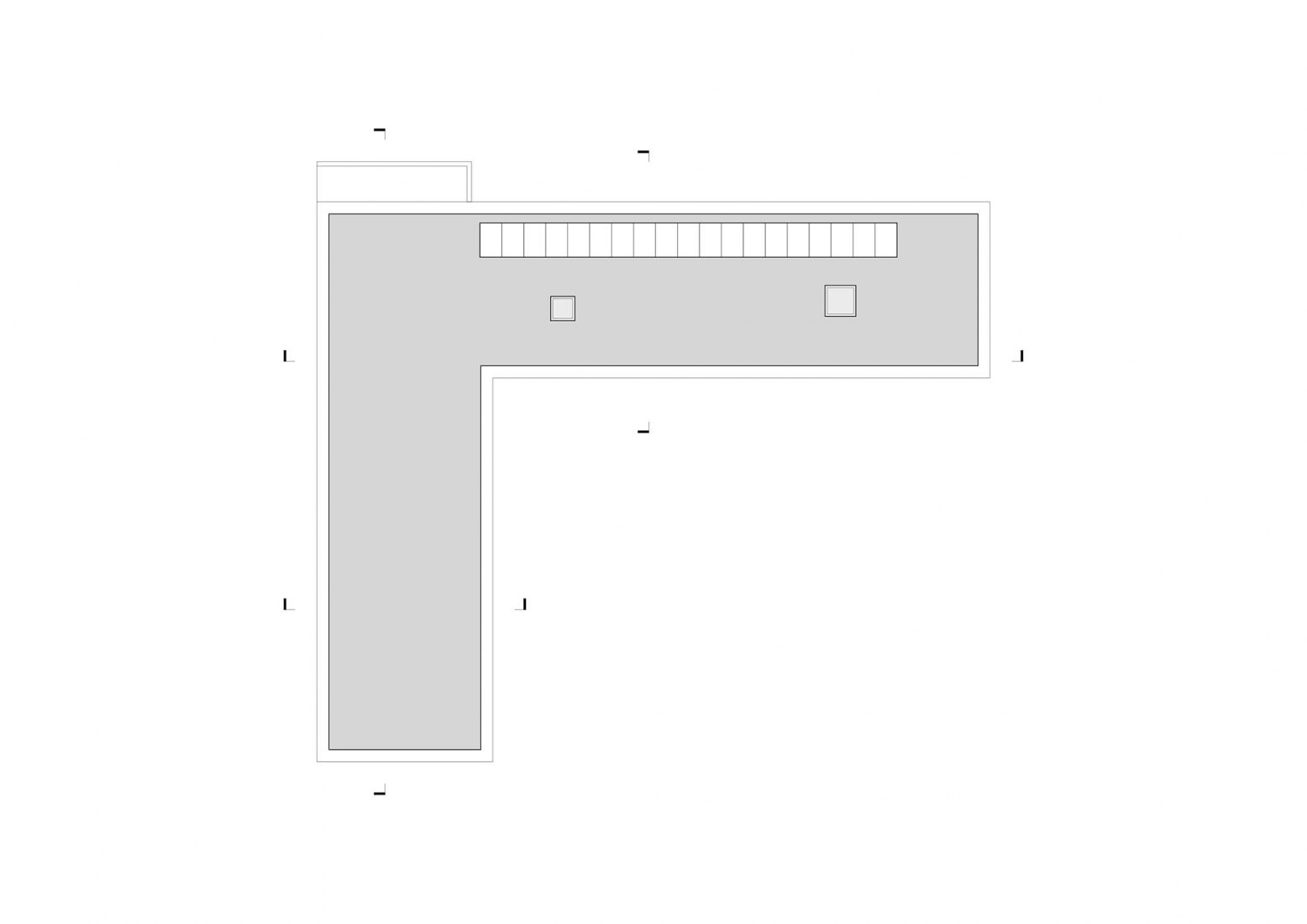 Planta de cubiertas. Villa V por Martens Van Caimere Architecten