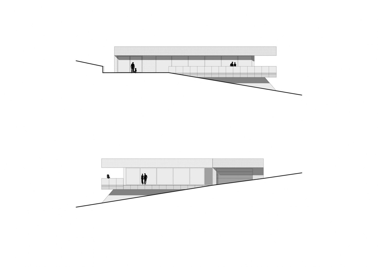Alzados. Villa V por Martens Van Caimere Architecten