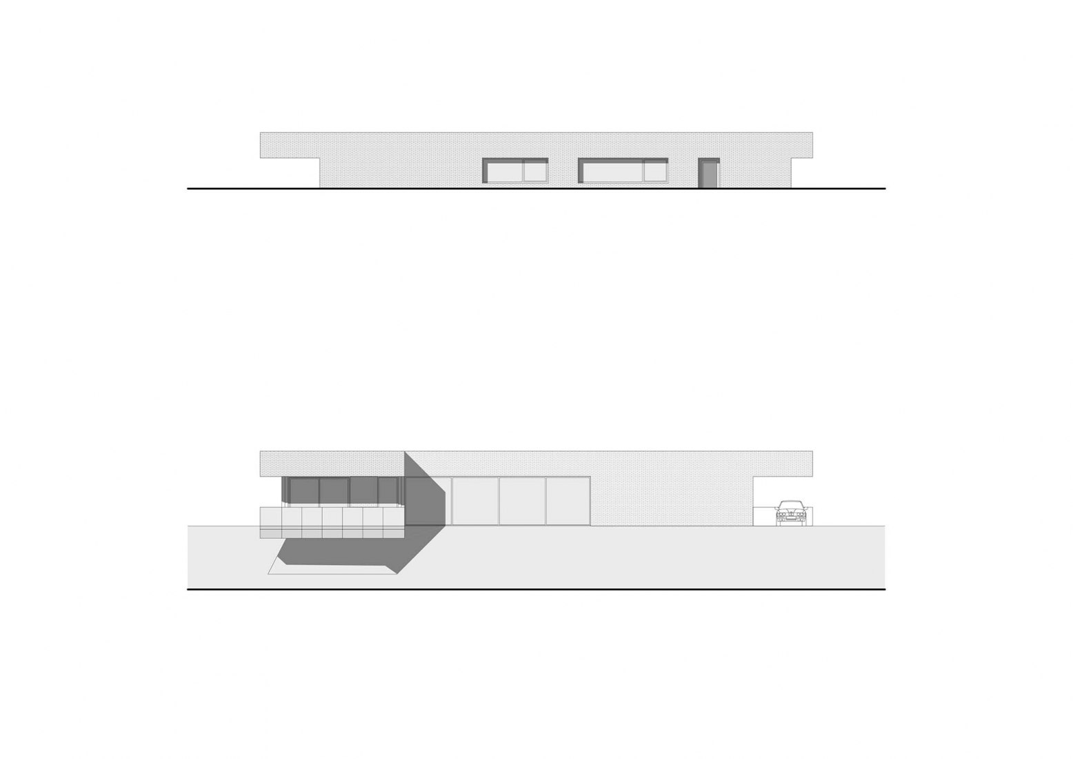 Alzados. Villa V por Martens Van Caimere Architecten