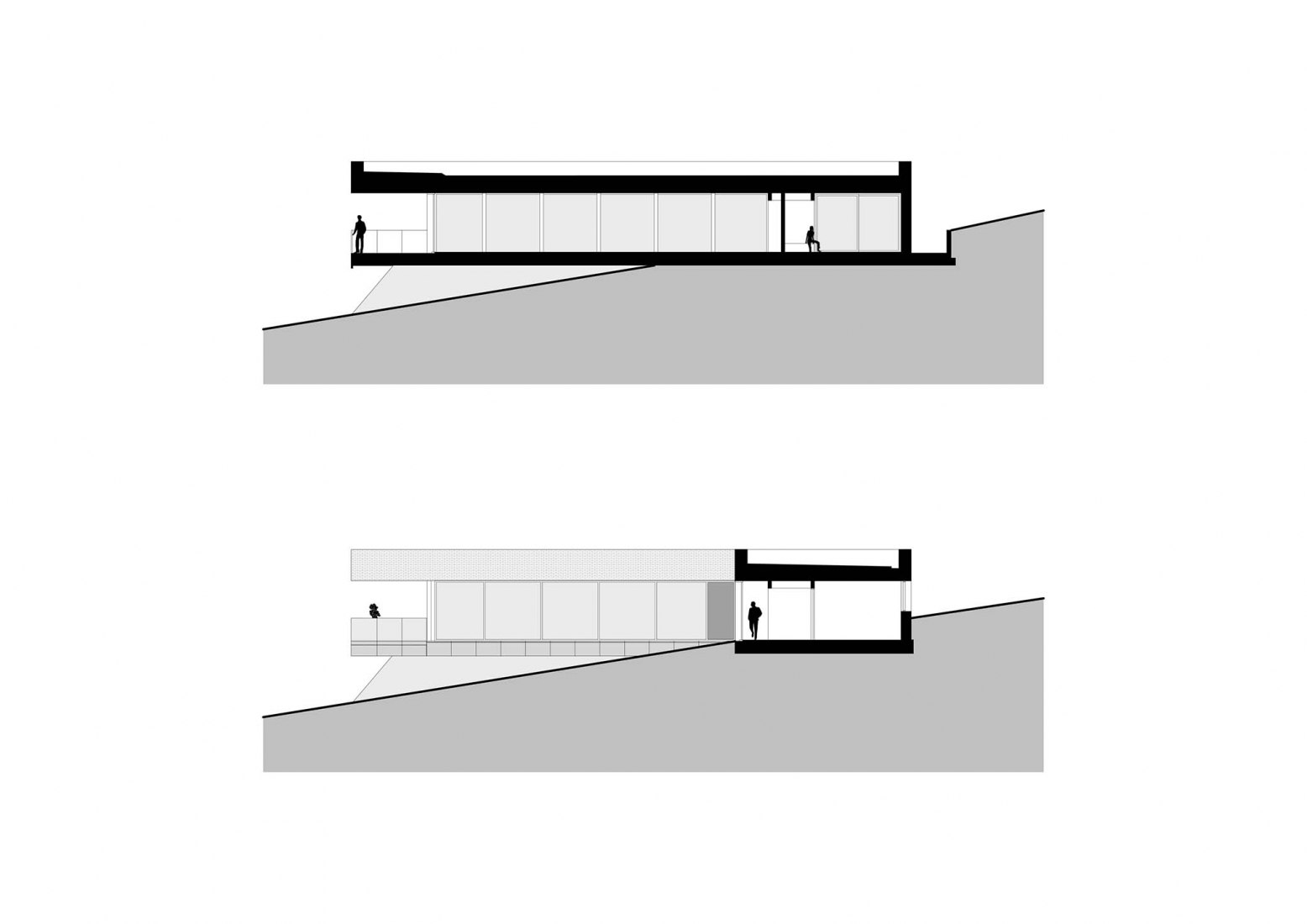 Secciones. Villa V por Martens Van Caimere Architecten