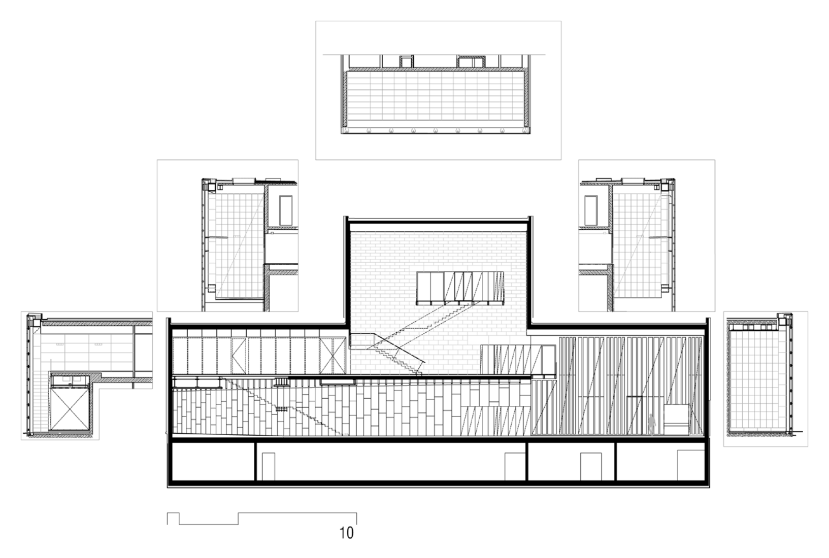 Sección y detalles. Nueva sede para el Deutsche Bundesbank por Mateo Arquitectura. Imagen © Mateo Arquitectura. 