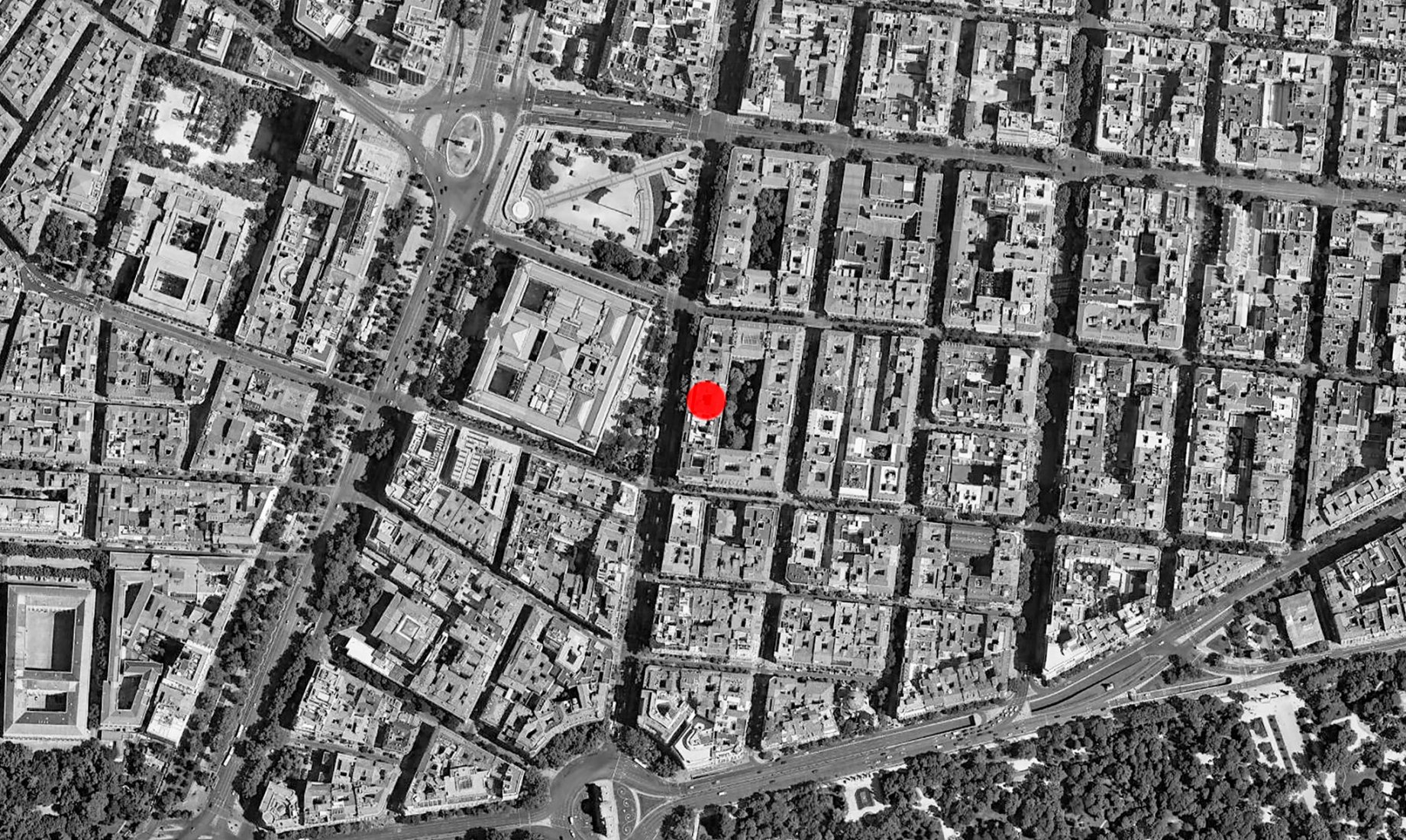Plano de situación. Espacio Banc Sabadell por mateo arquitectura.