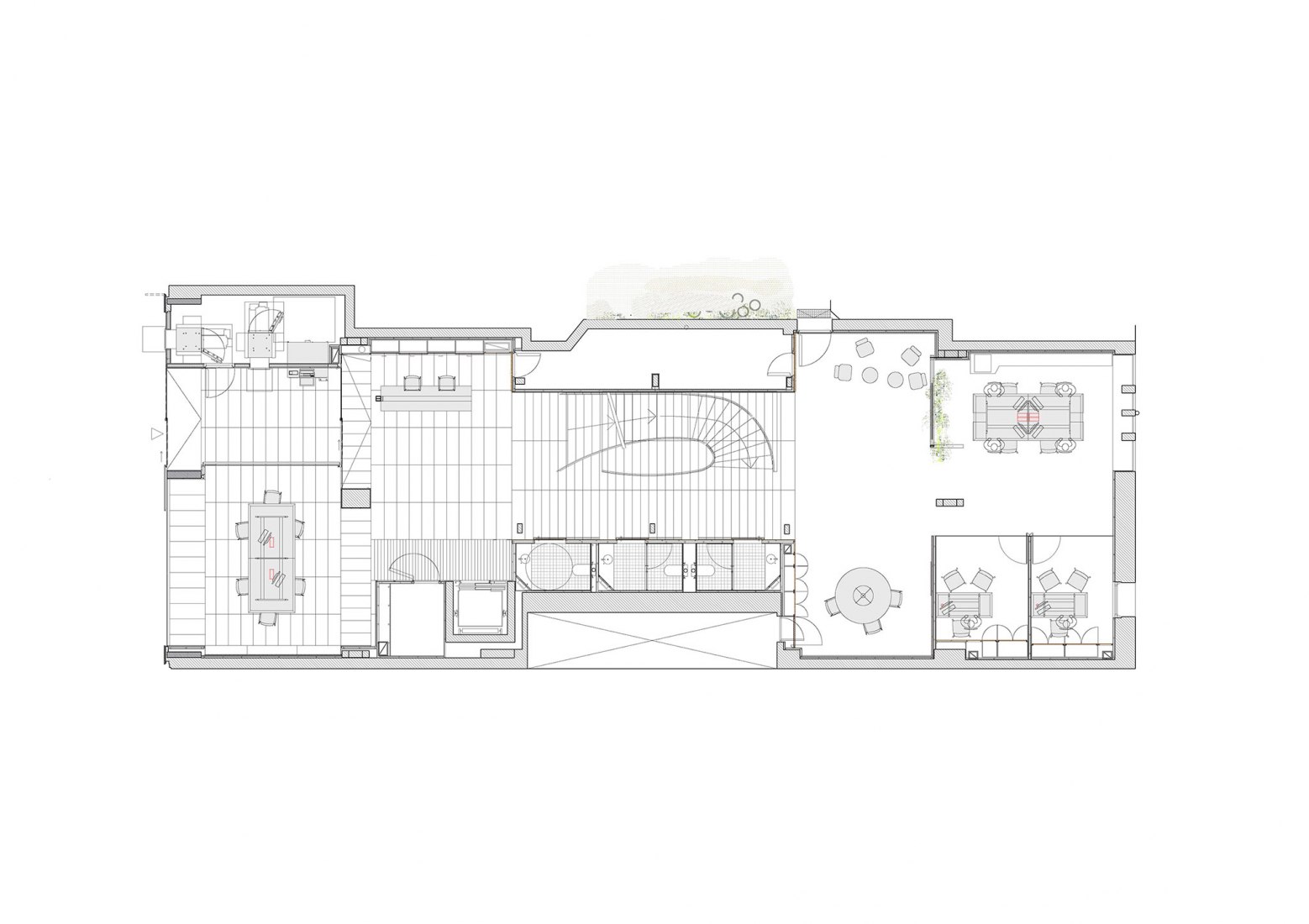 Planta baja. Espacio Banc Sabadell por mateo arquitectura.