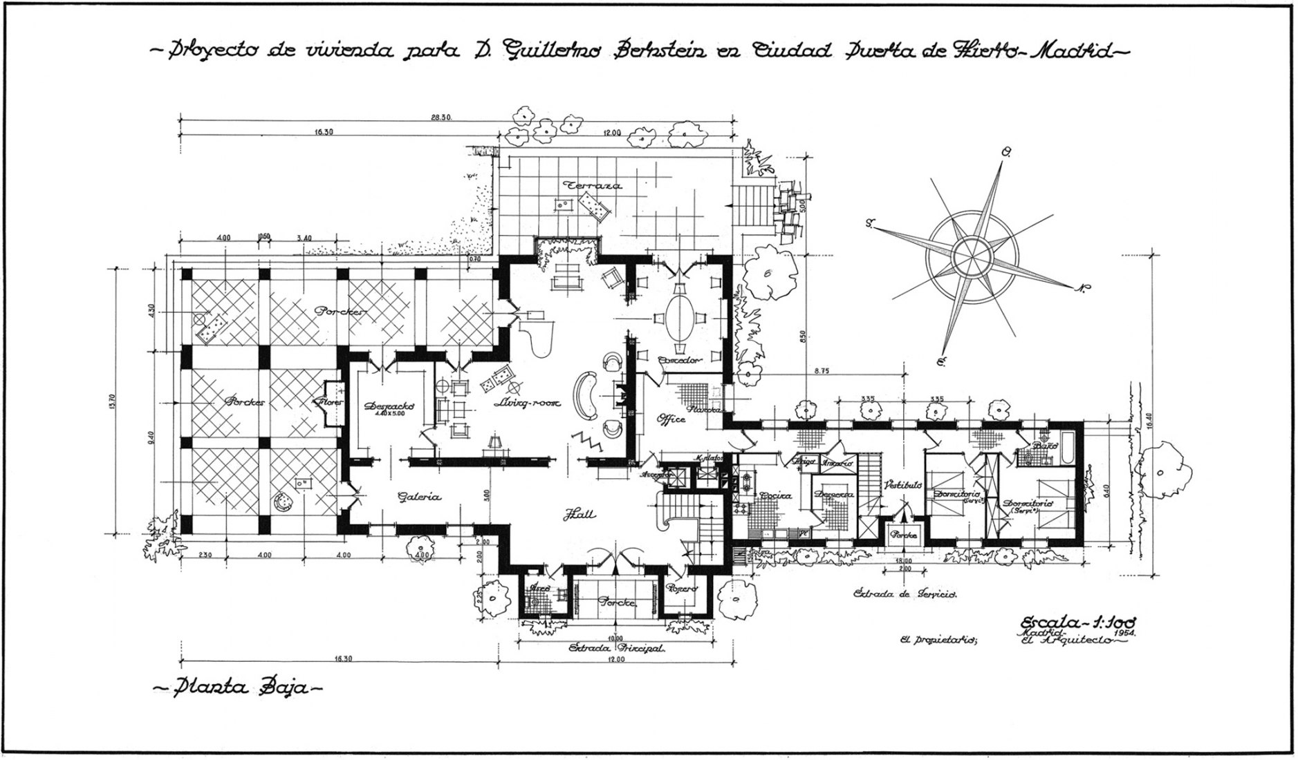 Bernstein House, Madrid, 1954-1956 by Matilde Ucelay. 