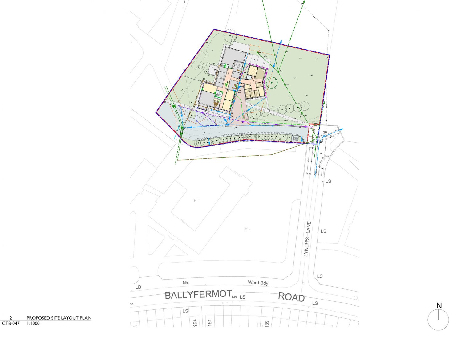 Plano de situación propuesto. Candle Community por McGarry Ní Éanaigh Architects