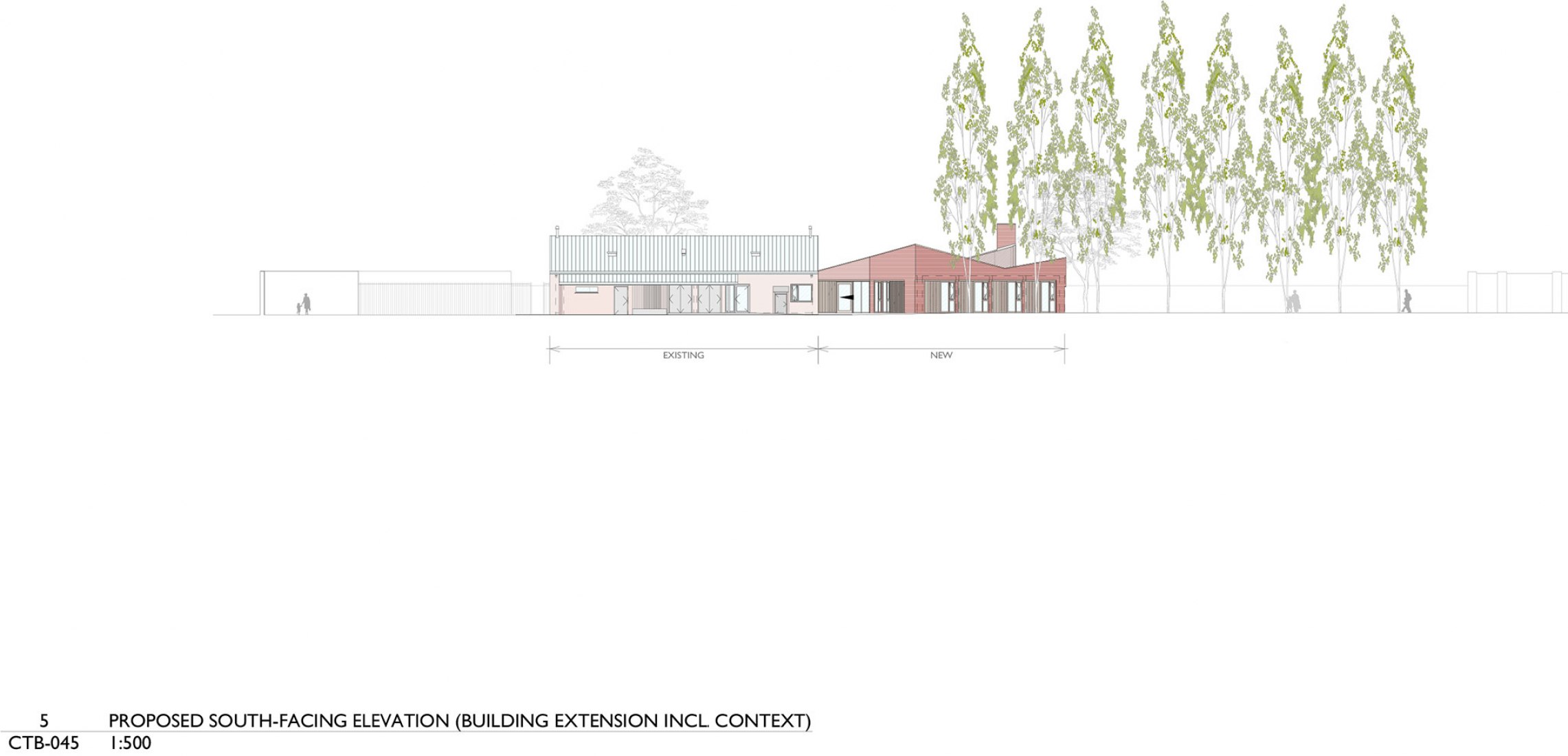 Alzado sur. Candle Community por McGarry Ní Éanaigh Architects