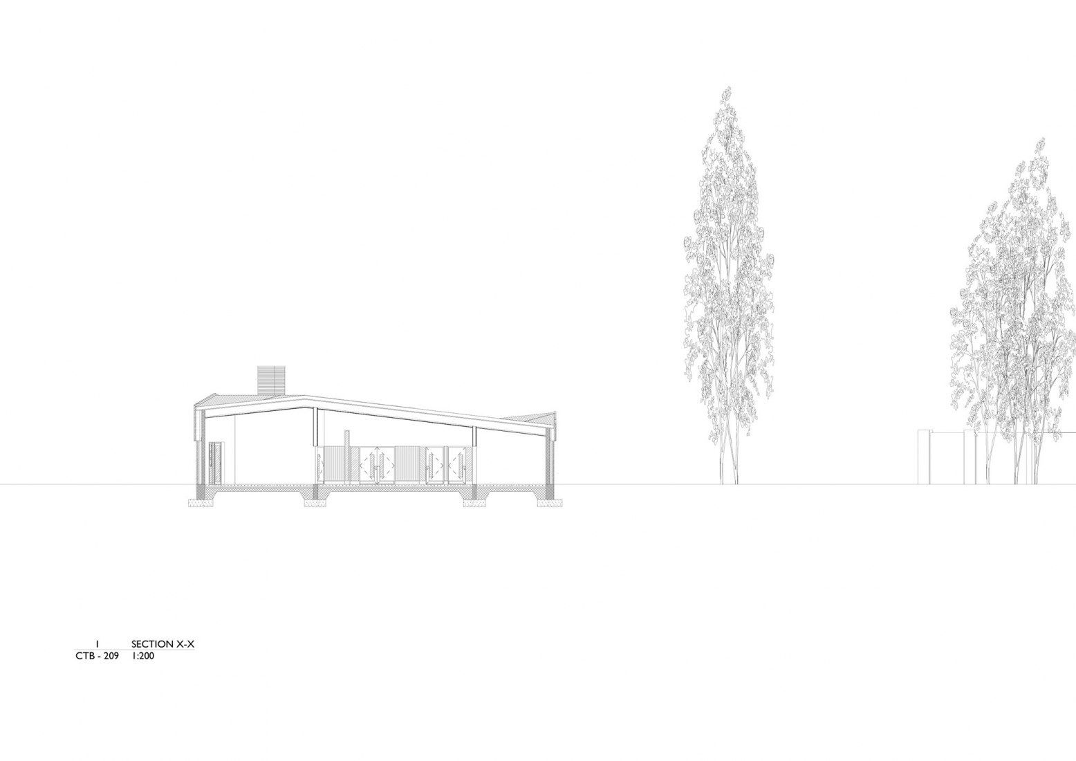 Sección. Candle Community por McGarry Ní Éanaigh Architects