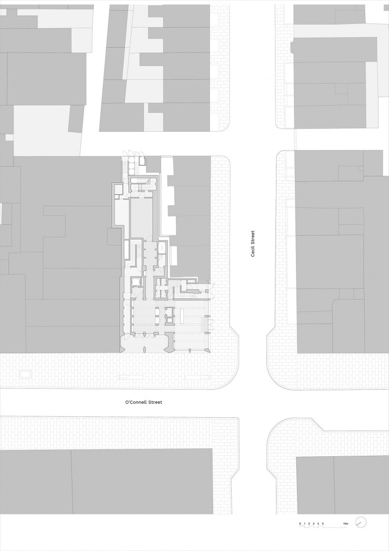 Site plan. The International Rugby Experience by Níall McLaughlin Architects.