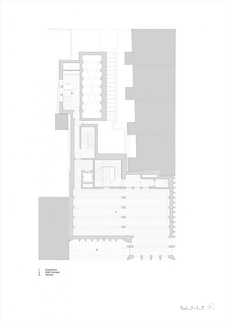 Second floor plan. The International Rugby Experience by Níall McLaughlin Architects.